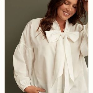 Bowtie Button-down White Shirt